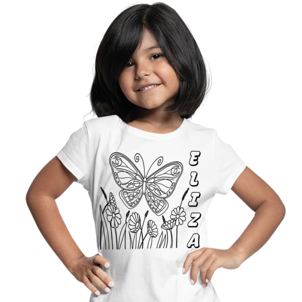BUTTERFLY COLORING T-SHIRT