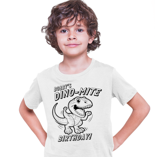 DINO-MITE COLORING T-SHIRT