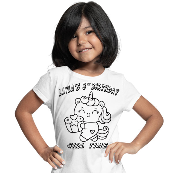 UNICORN CUPCAKE COLORING T-SHIRT