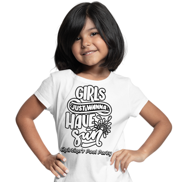 GIRLS WANNA HAVE FUN COLORING T-SHIRT